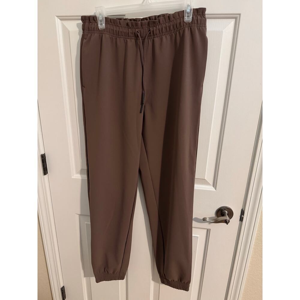 Athleta Metropolis Joggers Mineral Brown Travel Commute Lounge Size 6 Tall - Picture 9 of 11